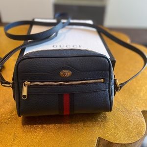 Authentic Mini Ophidia Leather Crossbody bag